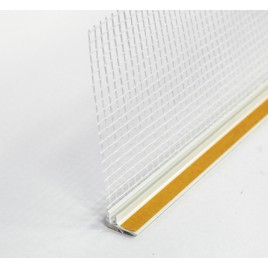 Профіль для віконних та дверних отворів пластиковий з сіткою 2,5м